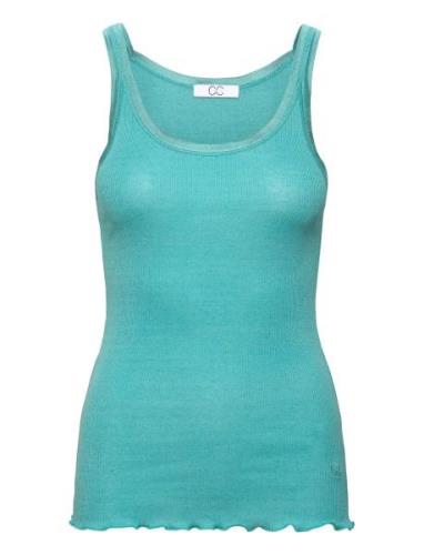 Cc Heart Silk Camisole Blue Coster Copenhagen