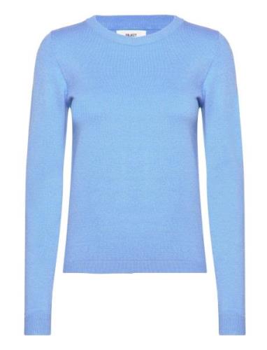 Objthess L/S O-Neck Knit Pullover Noos Blue Object