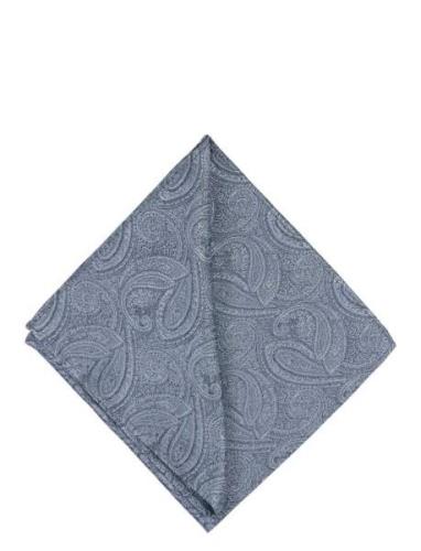 Paisley Silk Pocket Square Navy Portia 1924