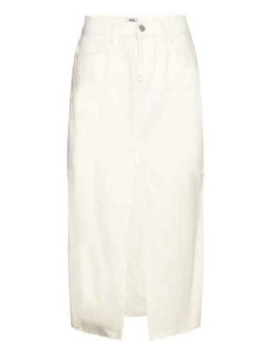 Gemma Rigid Denim Skirt White Twist & Tango
