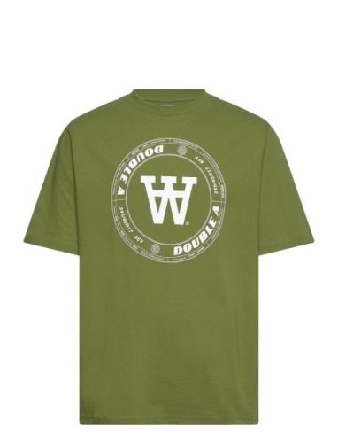 Wwasa Tirewall T-Shirt Gots Green Double A By Wood Wood