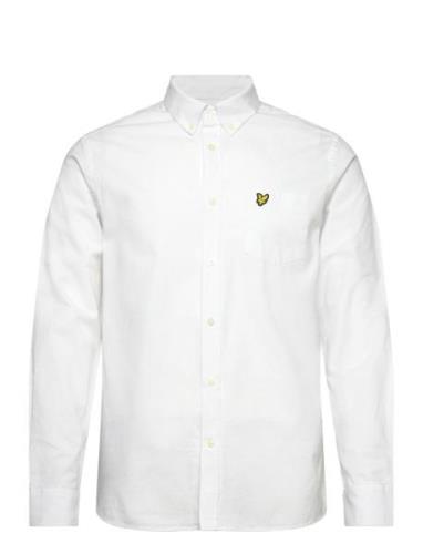 Cotton Linen Button Down Shirt White Lyle & Scott