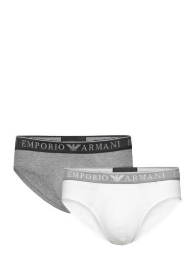 Men's Knit 2-Pack Brief White Emporio Armani