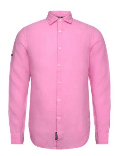Studios Casual Linen L/S Shirt Pink Superdry