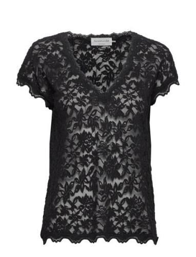 Full Lace T-Shirt Black Rosemunde