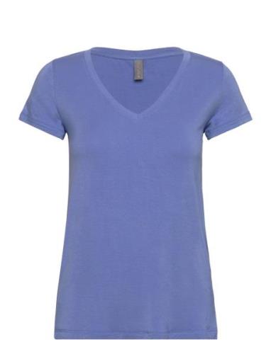 Cupoppy V-Neck T-Shirt Blue Culture