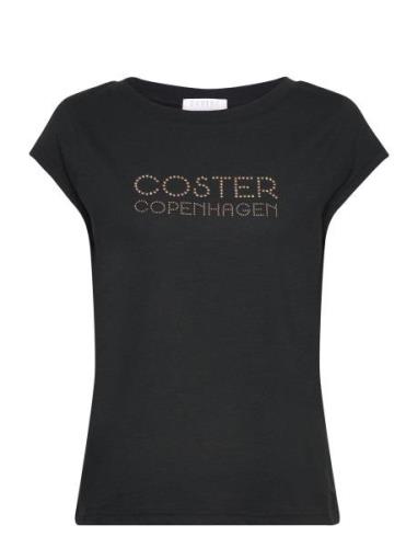 T-Shirt With Coster Logo In Studs - Black Coster Copenhagen