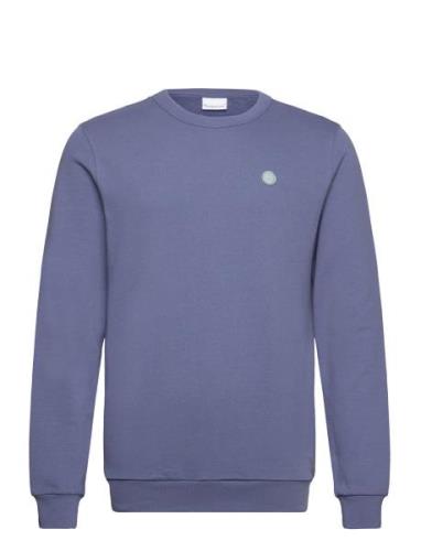 Erik Basic Badge Sweat - Gots/Vegan Blue Knowledge Cotton Apparel