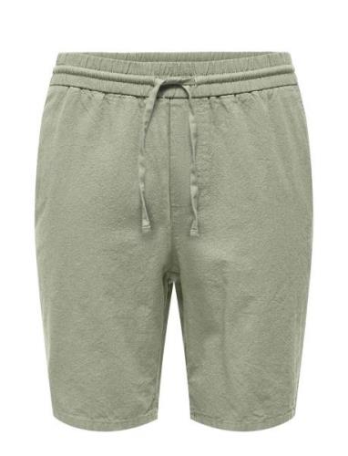 Onslinus 0007 Cot Lin Shorts Noos Khaki ONLY & SONS