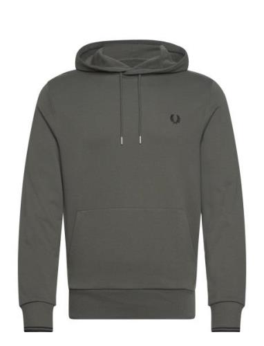 Tipped Hooded Sweatsh Green Fred Perry