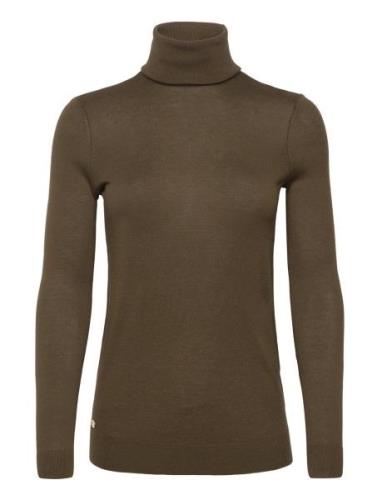 Silk-Blend Roll Neck Green Lauren Ralph Lauren