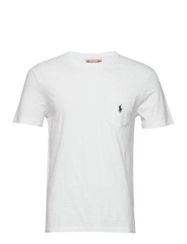 Custom Slim Fit Jersey Pocket T-Shirt White Polo Ralph Lauren