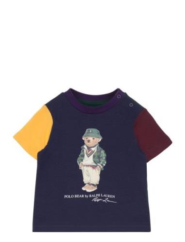 Polo Bear Color-Blocked Cotton Tee Patterned Ralph Lauren Baby