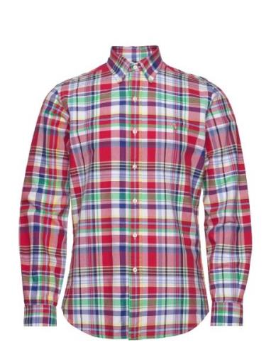 Custom Fit Plaid Oxford Shirt Red Polo Ralph Lauren