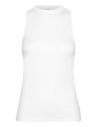 Smooth Cotton Twist Back Tank White Calvin Klein