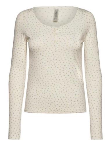 Top Ls Aop Flower Cream Lindex