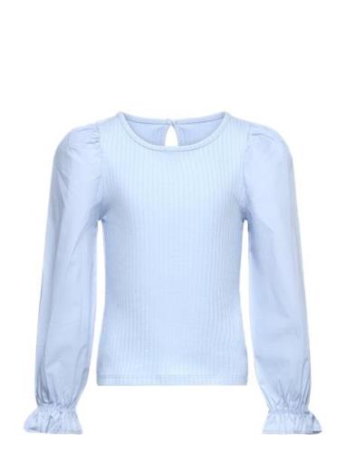 Top With Woven Sleeves Blue Lindex