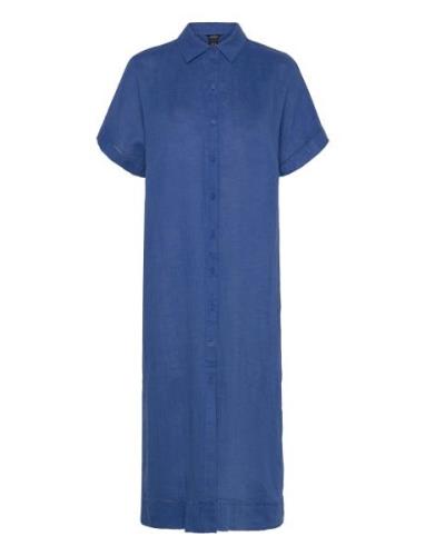 Dress Laila Pure Linen Blue Lindex