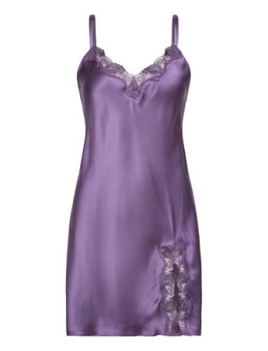 Pure Silk - Slip W.lace Purple Lady Avenue