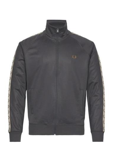 Contrast Tape Track Jkt Grey Fred Perry