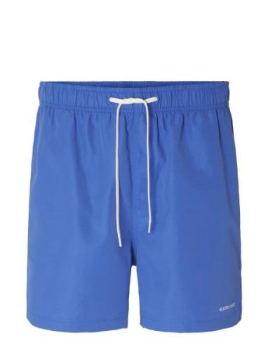 Slhdane Swimshorts Blue Selected Homme