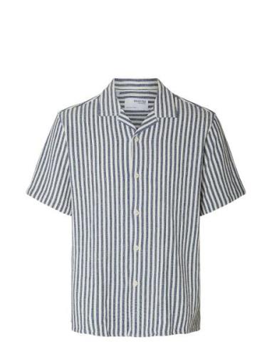 Slhrelaxed-Sal Ss Shirt Resort W Navy Selected Homme