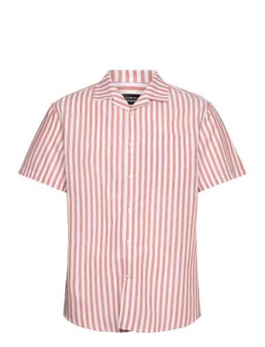 Giles Bowling Striped Shirt S/S Pink Clean Cut Copenhagen