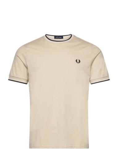 Twin Tipped T-Shirt Beige Fred Perry