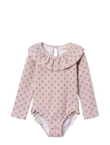 Nmffarley Ls Swimsuit Lil Pink Lil'Atelier