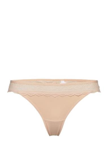 Floral Touch Tanga Beige CHANTELLE