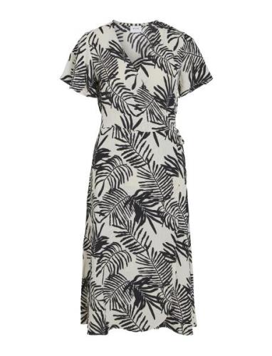 Vilovie S/S Wrap Midi Dress - Noos White Vila