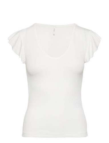 Onlbelia Cap Sleeve Top Jrs Noos White ONLY