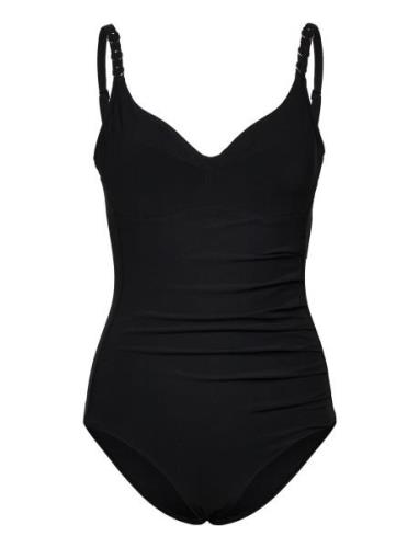 Emblem Bikini Covering Underwired Swimsuit Black Chantelle Beach