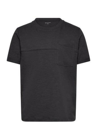 Cutline T-Shirt Black Tom Tailor