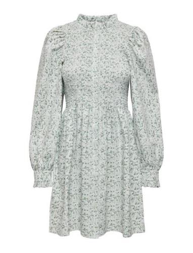 Onlpi Aspen L/S Smock Dress Wvn Cs Green ONLY