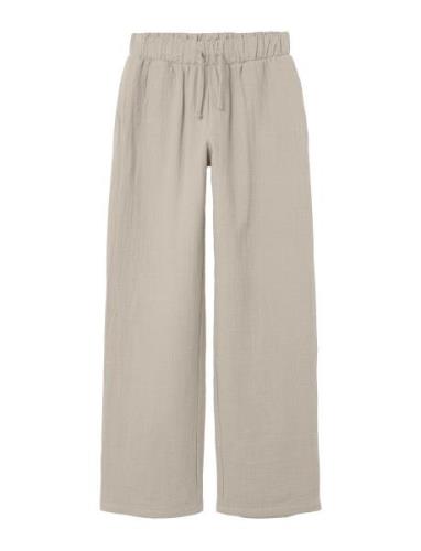 Nlfhussa String Straight Pant Beige LMTD