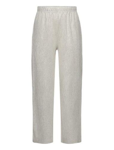 Metallic Straight-Fit Trousers Silver Mango