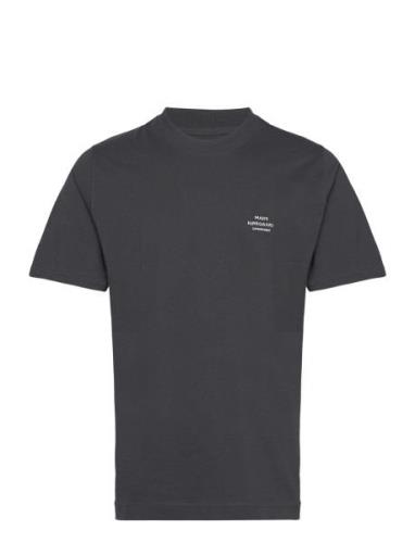 Cotton Jersey Frode Emb Logo Tee Black Mads Nørgaard