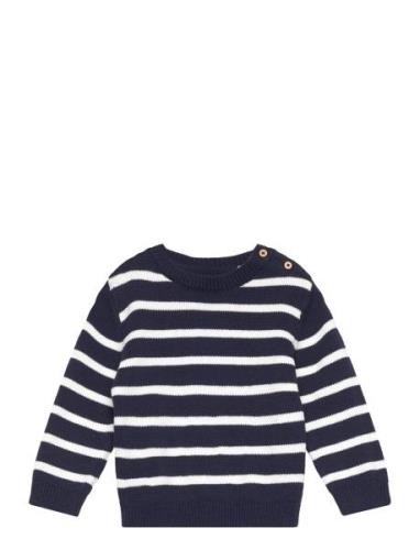 Striped Knit Sweater Navy Mango