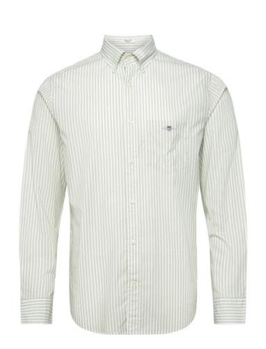 Reg Classic Poplin Stripe Shirt Green GANT