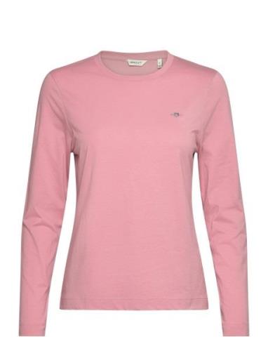 Reg Shield Ls T-Shirt Pink GANT
