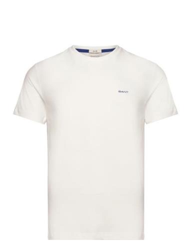 Contrast Logo Ss T-Shirt White GANT