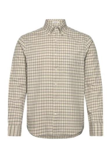 Reg Archive Oxford Check Shirt Beige GANT