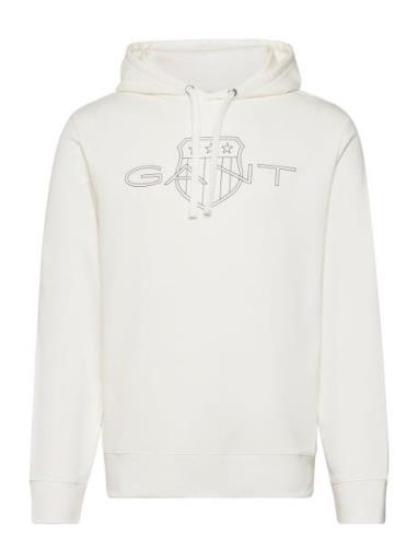 Logo Hoodie White GANT