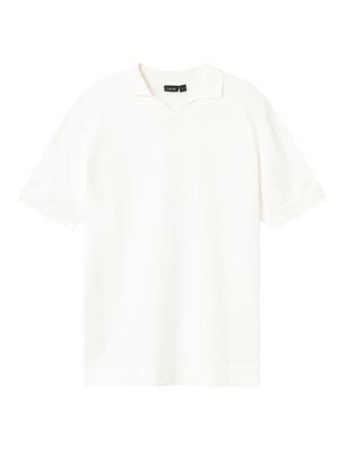 Nlmhenne Ss Knit Polo White LMTD