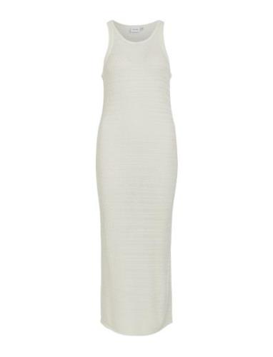 Vimargot Open O-Neck S/L Knit Dress/R White Vila