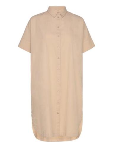 Slfblair 2/4 Short Shirt Dress Noos Beige Selected Femme