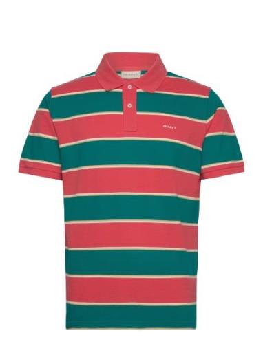 Stripe Pique Ss Polo Red GANT