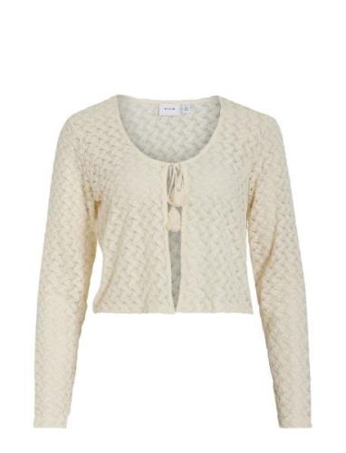 Visolira O-Neck L/S Cardigan Beige Vila