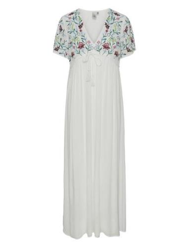 Yaschella Ss Maxi Dress S. - Fest White YAS